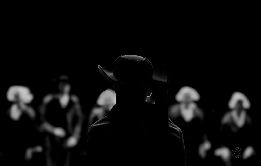 danseurs traditionnels bretons noir et blanc