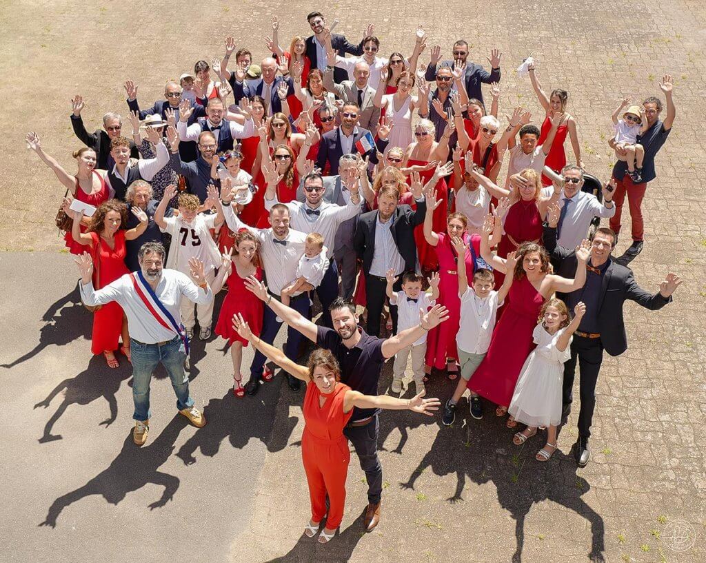 Photo de groupe, mariage
